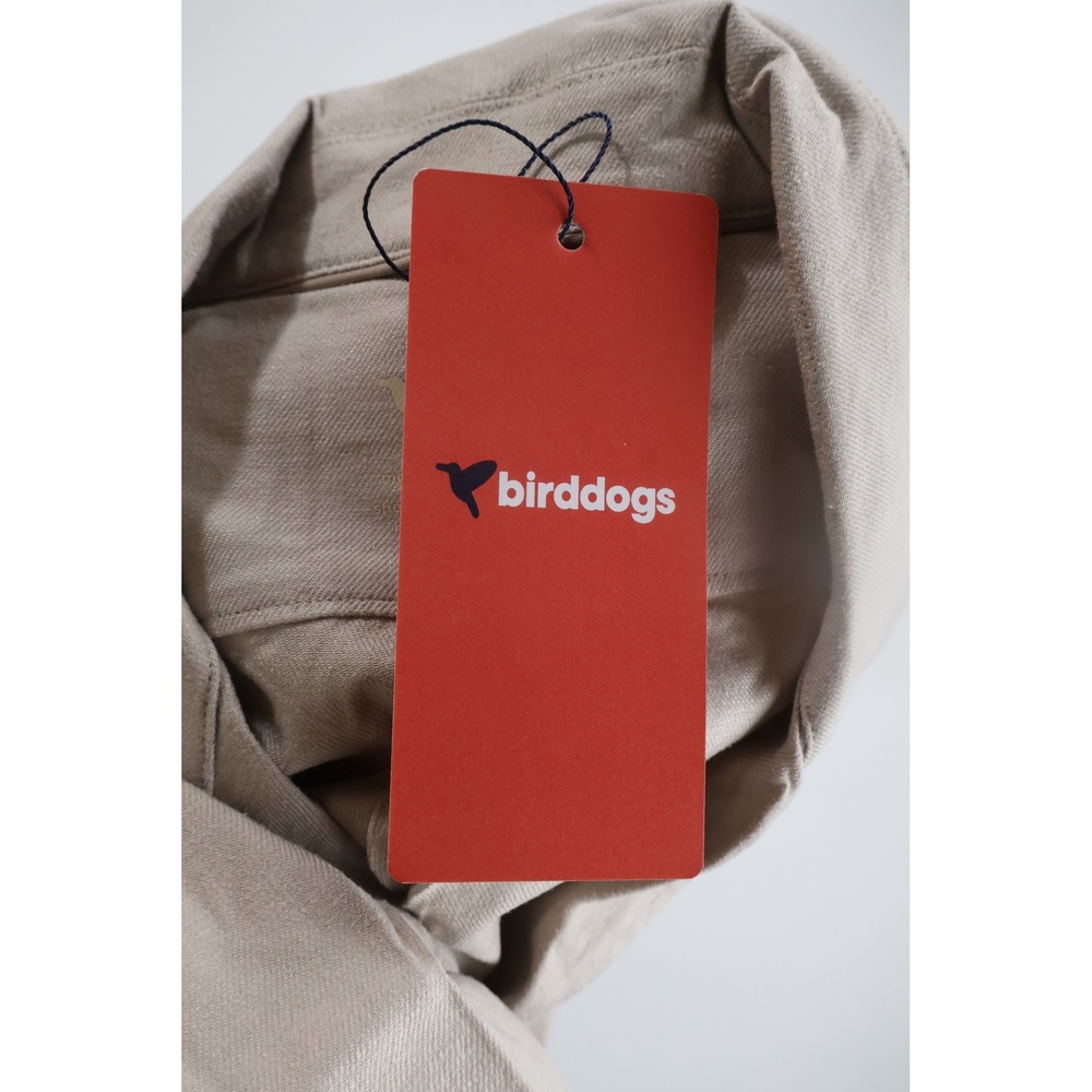 Birddogs Tech Linen Shirt Camp Collar Large Beige Linen Blend Casual Summer - Picture 5 of 5